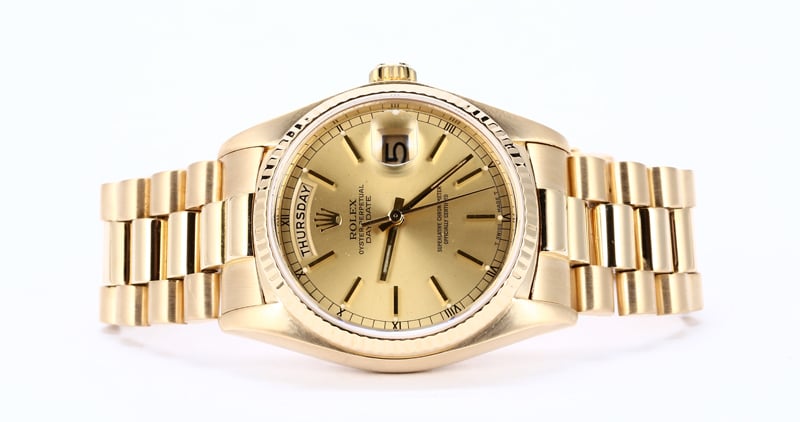 Rolex Day-Date 18038 President Certified Watch