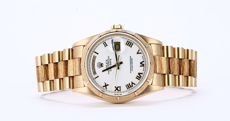 Men's Rolex Presidential 18248 White Roman