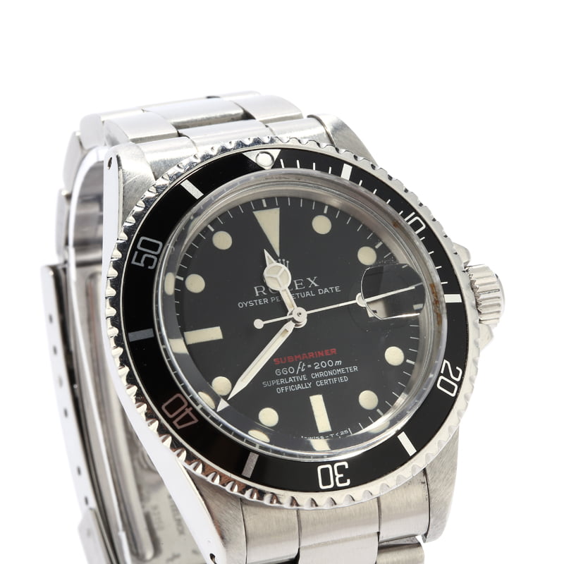 Vintage 1974 Rolex Red Submariner 1680 Mark IV Dial