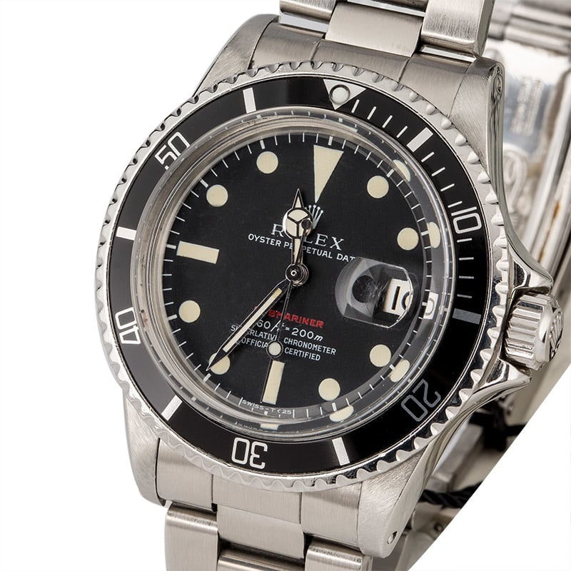 Vintage 1974 Rolex Red Submariner 1680 Mark IV Dial