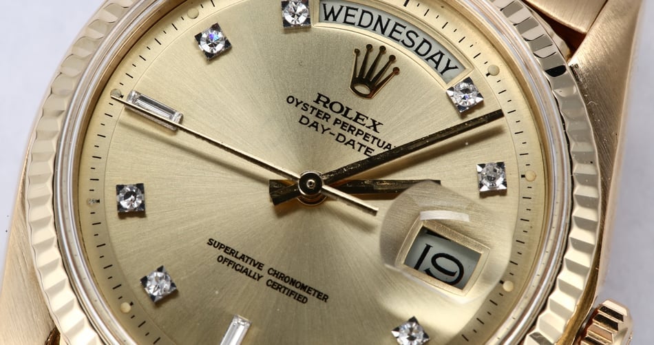 Rolex presidential diamond dial deals