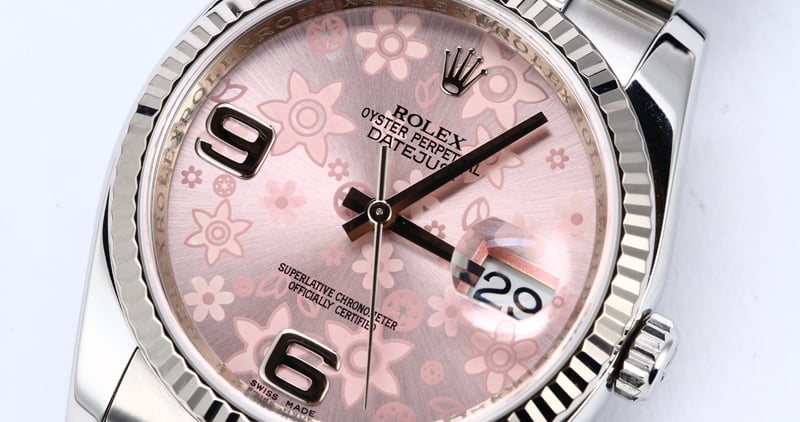 Rolex Datejust 116234 Pink Floral Dial