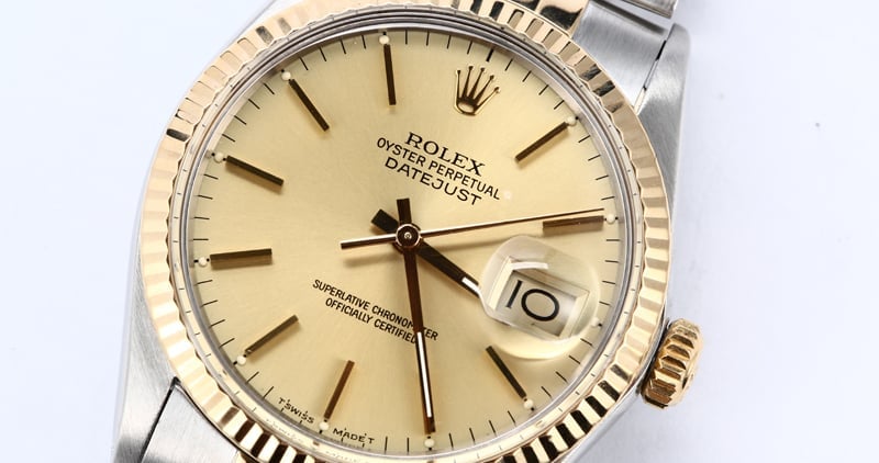 Men's Rolex Datejust 16013 Two-Tone Jubilee Band TT