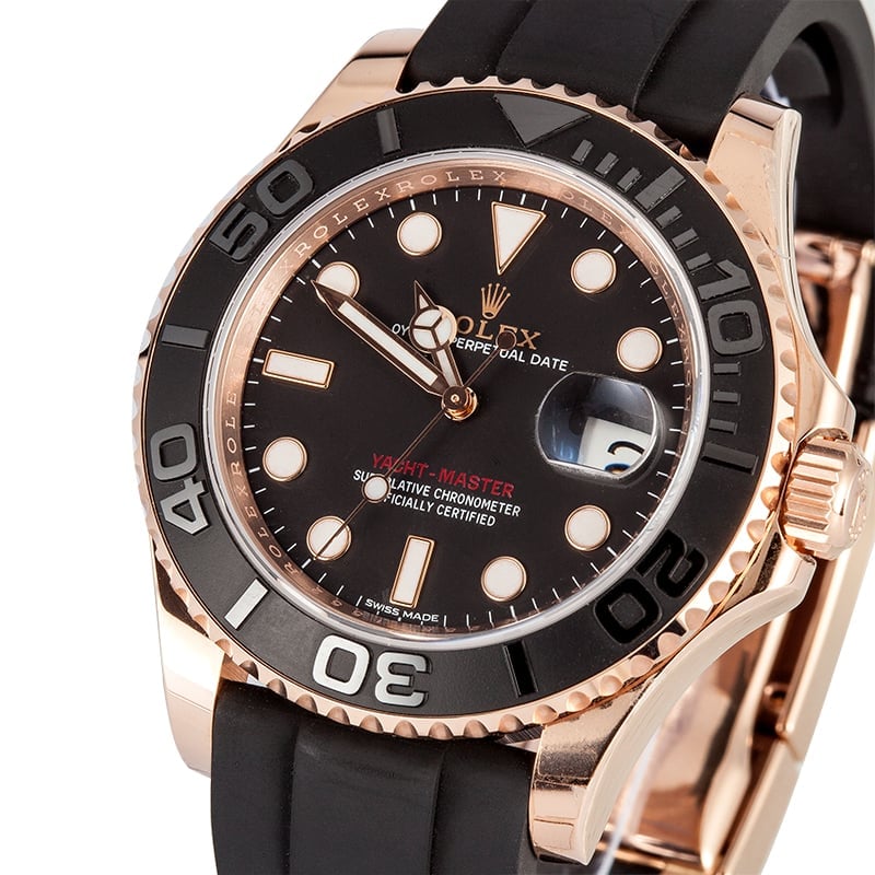 Everose Rolex Yacht-Master 116655 Oysterflex Band