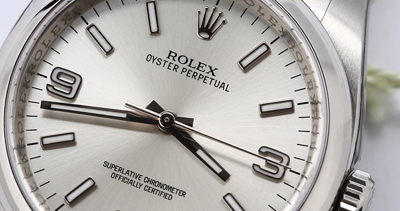 Unworn Rolex Oyster Perpetual 116000 Silver Dial