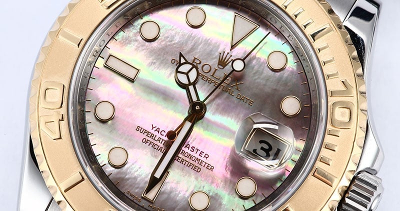 Rolex Yacht-Master 16623 Black Mother Of Pearl