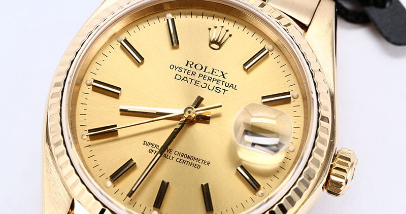 Rolex Datejust 16018 18K Yellow Gold