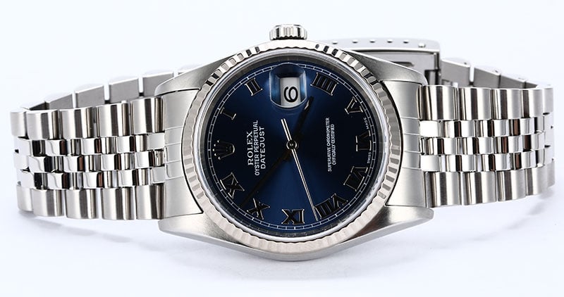 Genuine Rolex Datejust 16234 Blue Roman Dial