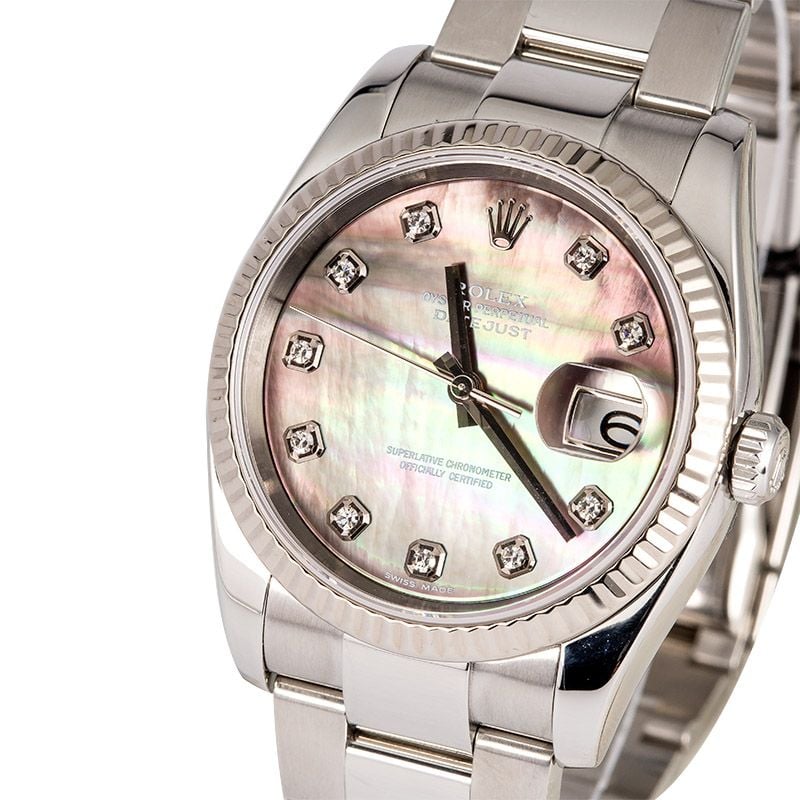 Rolex Datejust 116234 Black MOP Diamond Dial