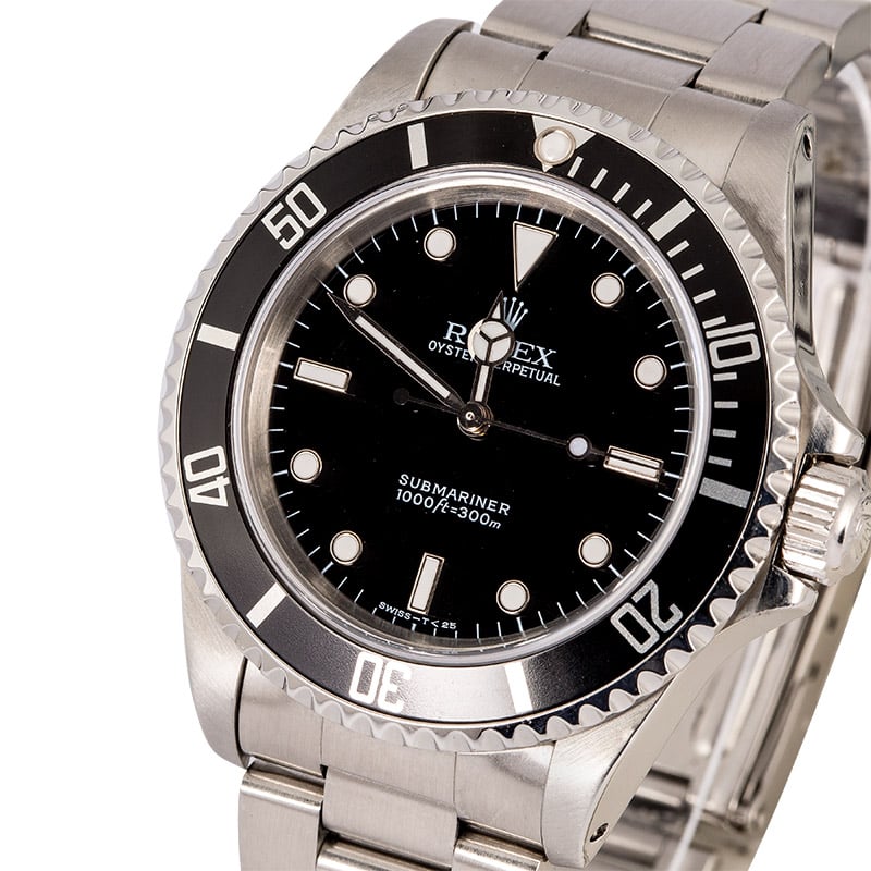 Certified Pre-Owned Rolex Submariner 14060 Black Dial