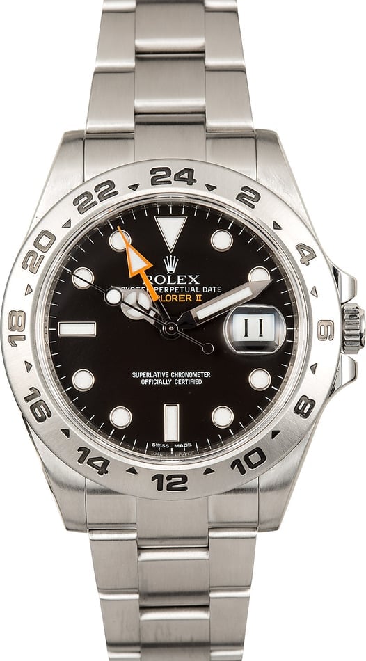 Used Rolex Explorer II Ref 216570 Black Luminous Dial