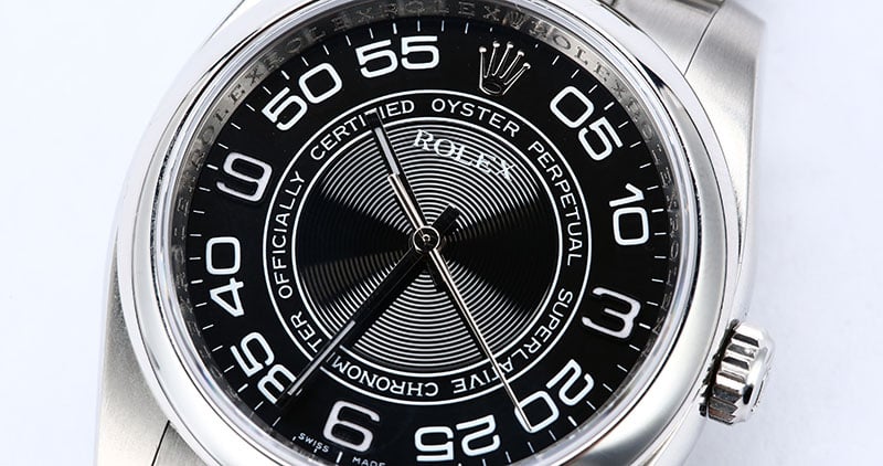 Rolex Oyster Perpetual 116000 Black Concentric Arabic Dial