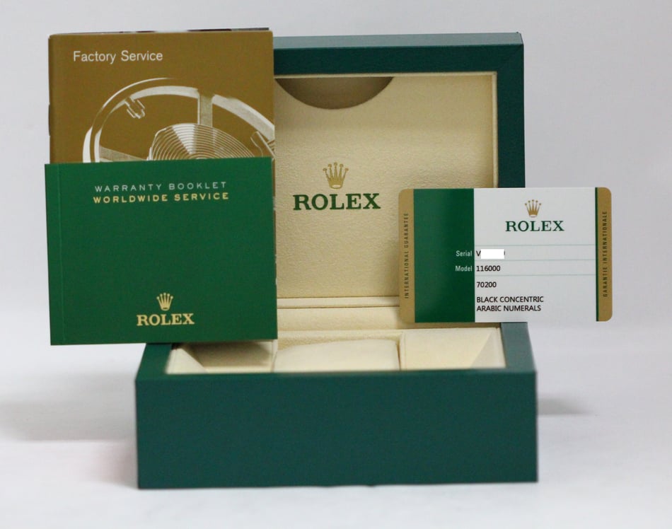 PreOwned Rolex Oyster Perpetual 116000 Black Concentric Arabic Dial