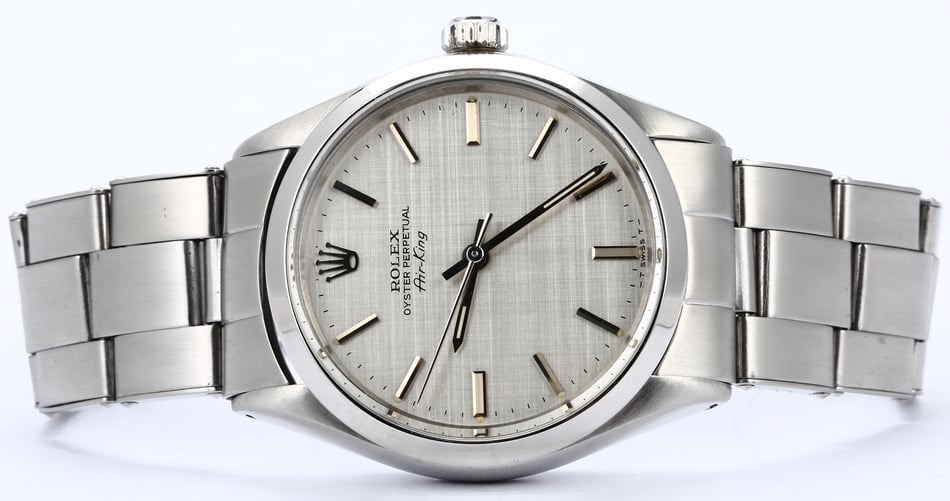 Rolex Air-King 5500 Silver Linen Dial