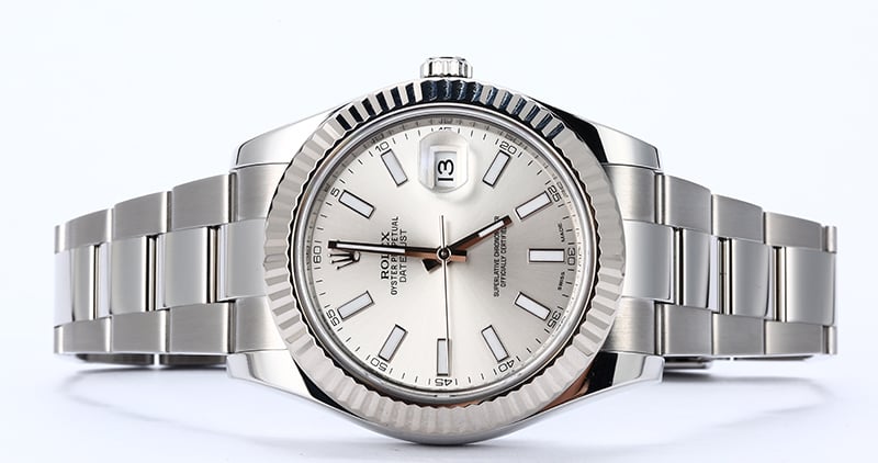 Certified Rolex Datejust 116334 Silver Dial
