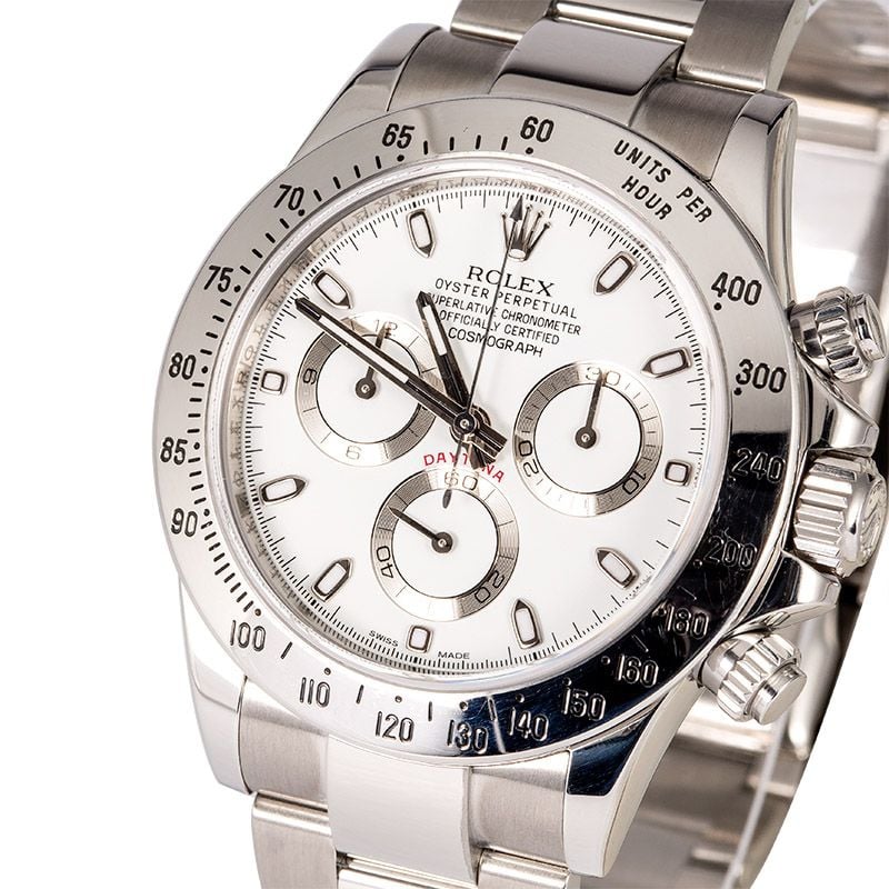 Rolex Stainless Steel Daytona 116520 White Dial