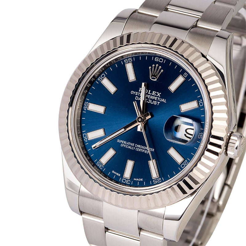 Rolex Datejust II 116334 Blue Luminescent Dial
