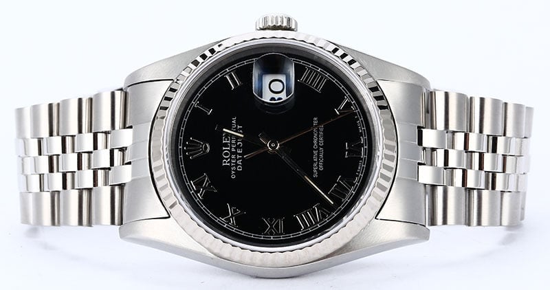 Rolex Datejust 16234 Black Roman Dial