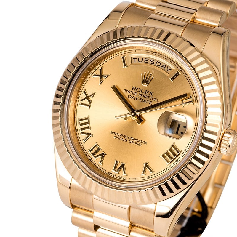 Rolex Day-Date 218238 Champagne Roman Dial