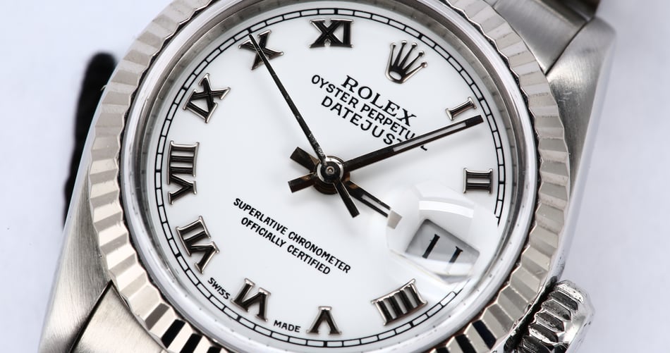 Rolex Ladies Datejust 69174 White Roman Dial