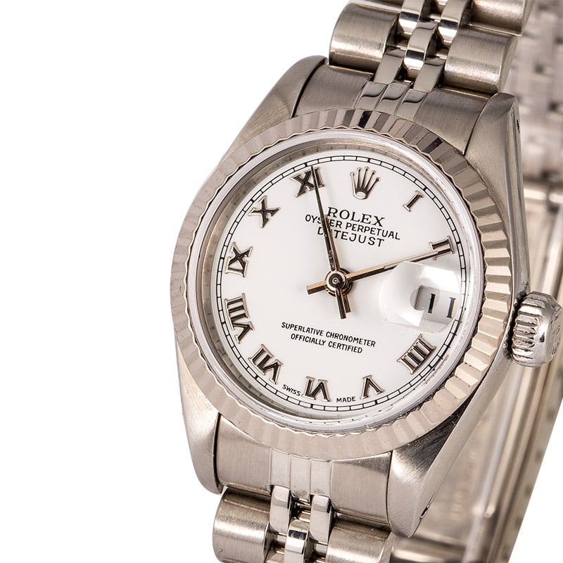 Rolex Ladies Datejust 69174 White Roman Dial