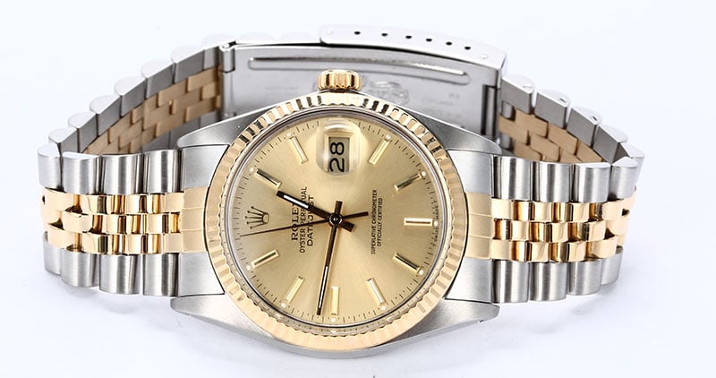 Certified Pre-Owned Rolex Datejust 16013 Champagne Dial
