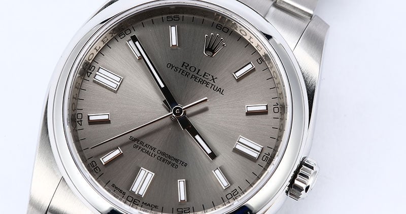 Certified Rolex Oyster Perpetual 116000 Steel Dial