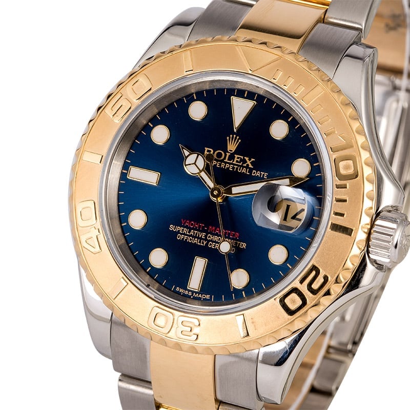 rolex blue face yacht master price