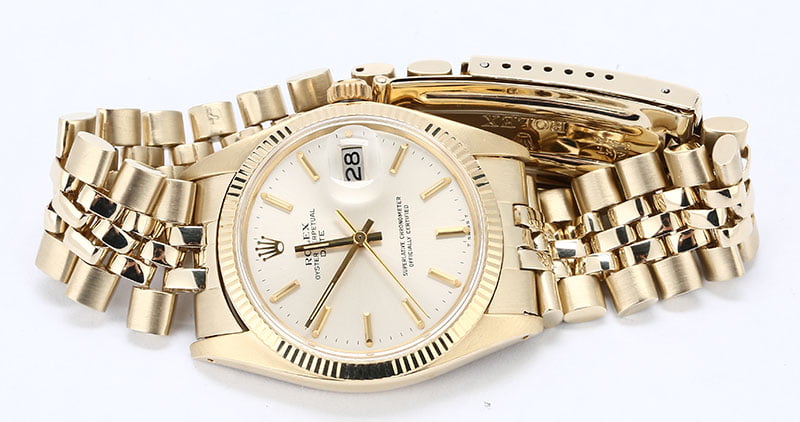 Rolex Date 1503 Yellow Gold Oval Link Band