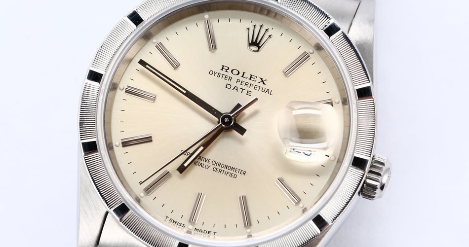 Rolex Date 15210 Silver Dial