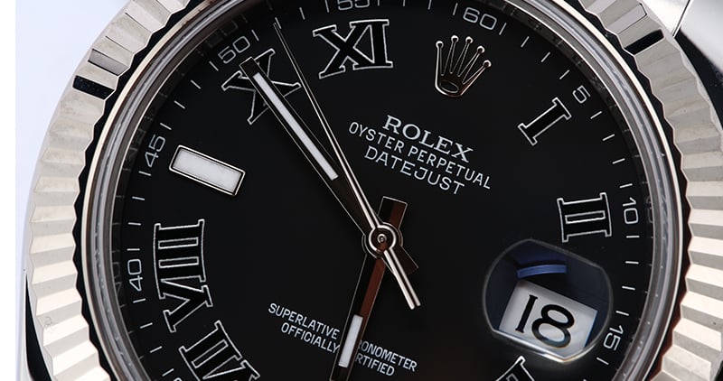 Rolex Datejust II Ref. 116334 Black Roman Dial