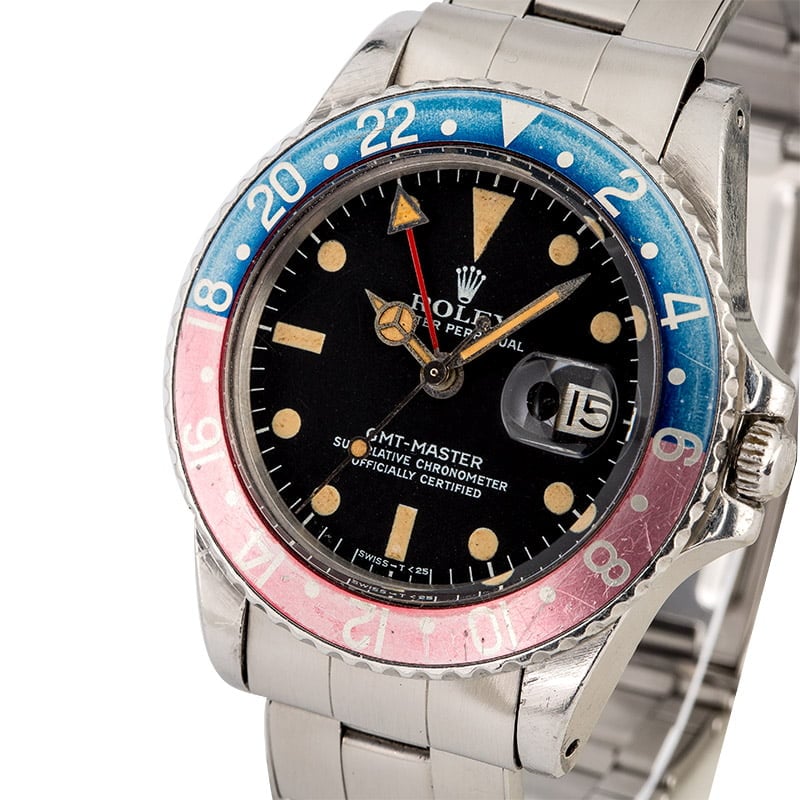 Vintage 1979 Rolex GMT-Master 1675 Pepsi Bezel