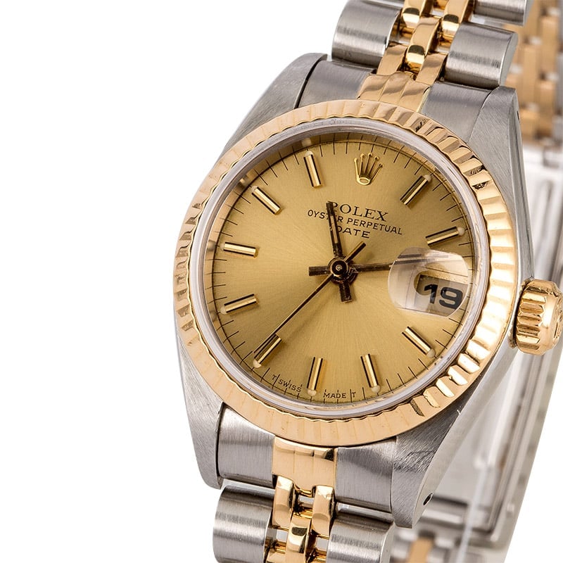 Women's Rolex Datejust 69173 Two Tone Jubilee Band