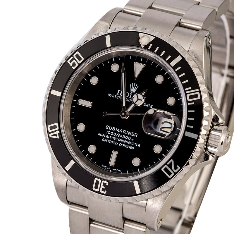 Rolex Submariner Stainless Steel Oyster Perpetual Watches