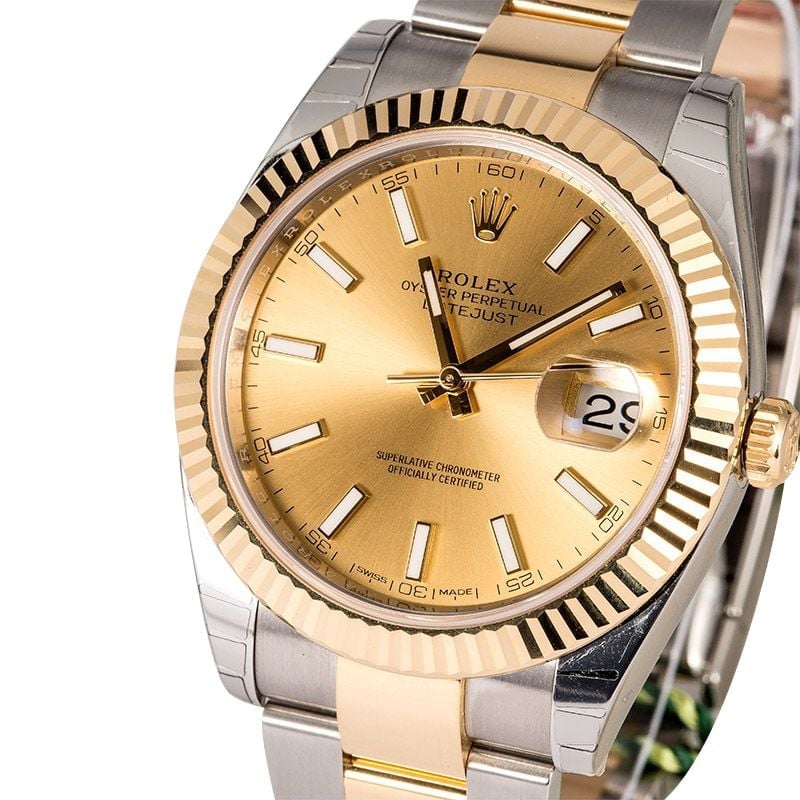 Unworn Rolex Datejust 126333 Champagne Two Tone Oyster