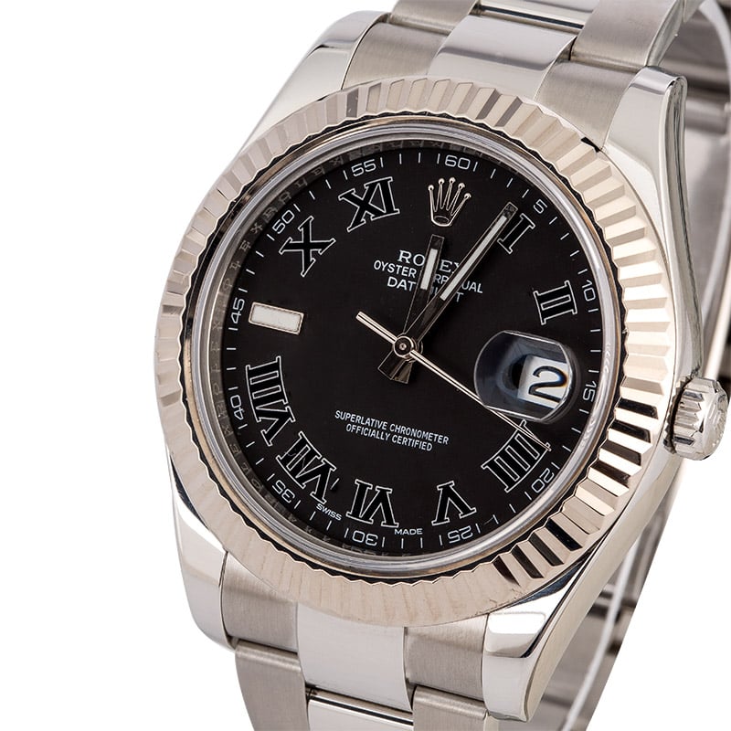 Used Rolex Datejust II Ref 116334 Matte Black Roman