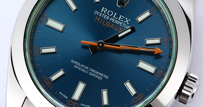 Rolex Blue Milgauss 116400GV Blue Dial