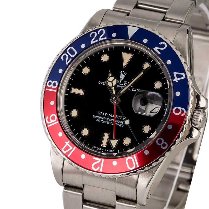 Certified Rolex GMT-Master 16750 Pepsi