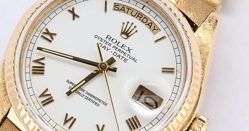 Rolex Day-Date Presidential 18038 White Roman Dial