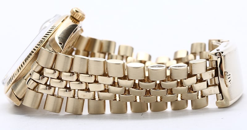 Rolex Date 1503 Yellow Gold Oval Link Bracelet