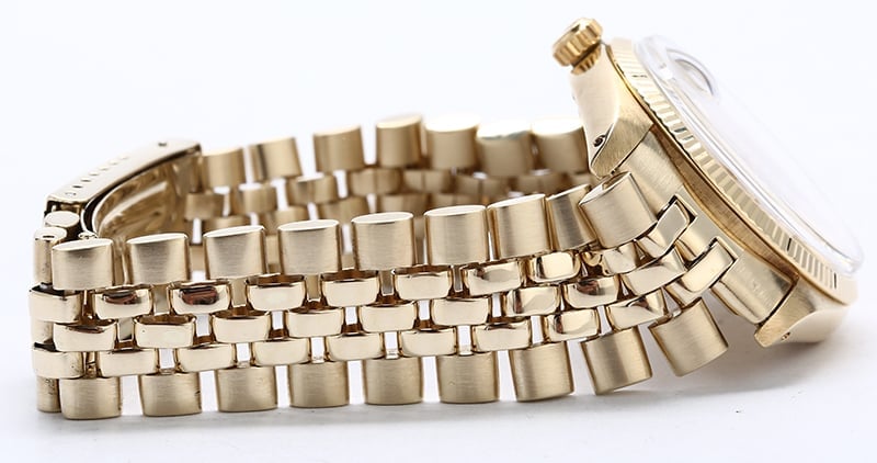 Rolex Date 1503 Yellow Gold Oval Link Bracelet