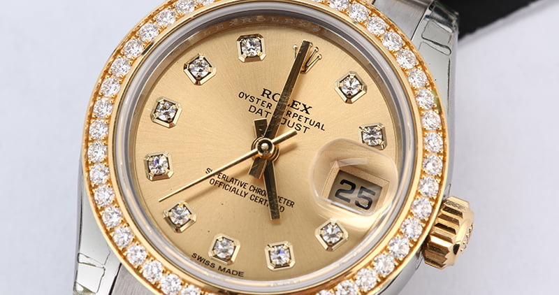 Unworn Rolex Datejust 179383 Diamond Bezel
