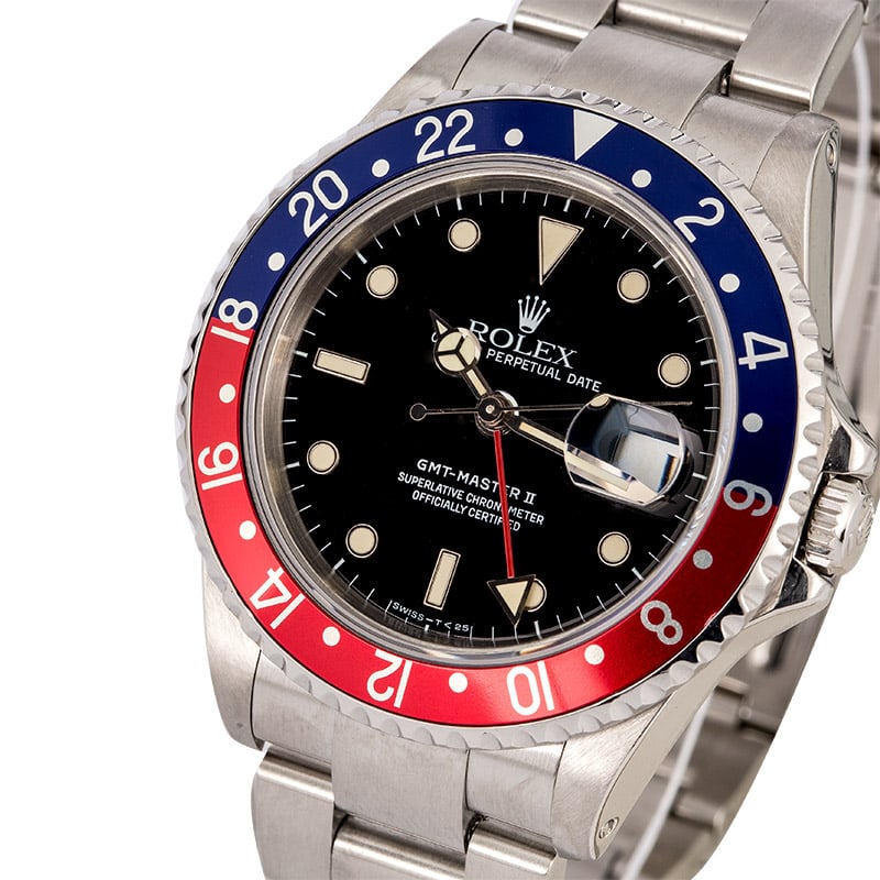 Certified Rolex GMT-Master II Ref 16710 'Pepsi'