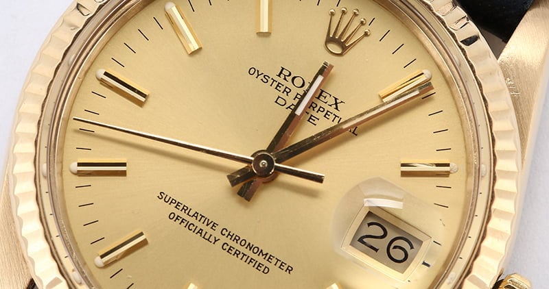 Rolex Date 15038 Yellow Gold Case
