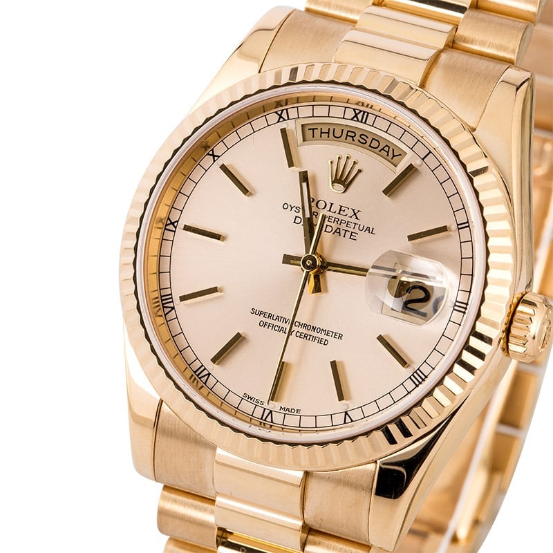 Rolex Day Date 118238 Silver Dial