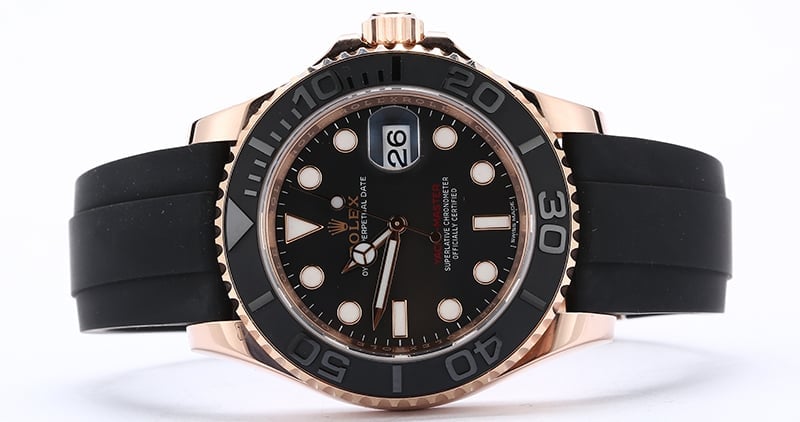 Everose Rolex Yacht-Master 116655 Oysterflex Band