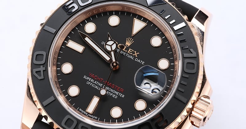 Everose Rolex Yacht-Master 116655 Oysterflex Band