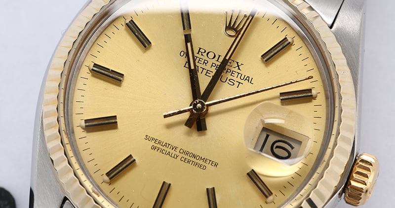Champagne Rolex Datejust 16013 Two Tone