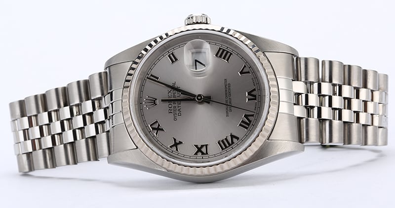 Rolex Datejust 16234 Rhodium Roman Dial