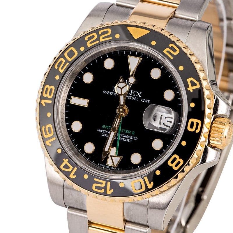 PreOwned Rolex GMT-Master II Ref 116713 Black Ceramic Bezel